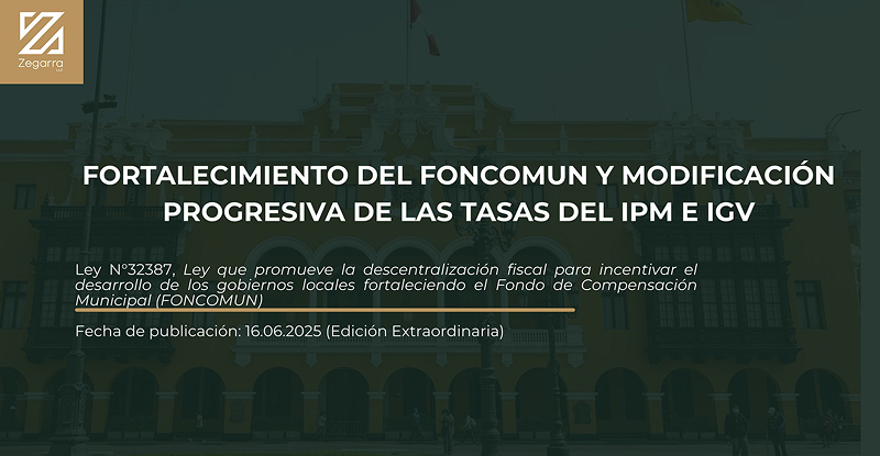 Modificación tasa IGV e IPM